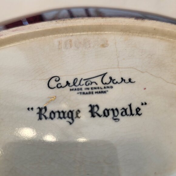 Art Deco Hand Painted & Enamel Carleton Ware Rouge Royale Candy Dish - England - Picture 7 of 8